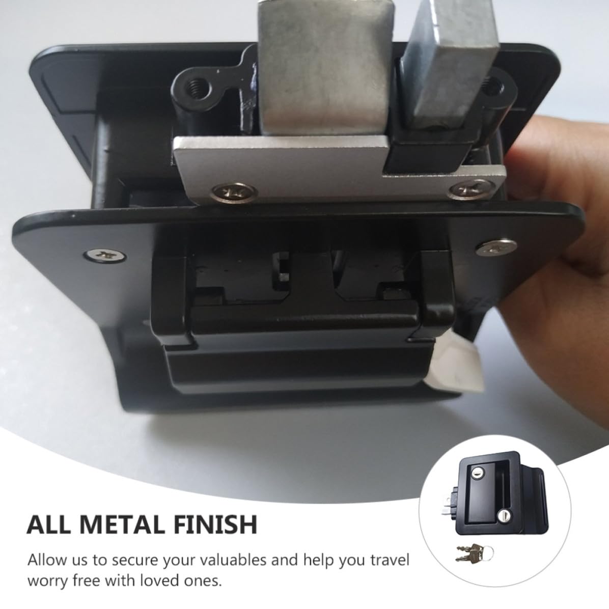 Loquet de Porte de VR en Alliage de Zinc, Noir, pour Voyage