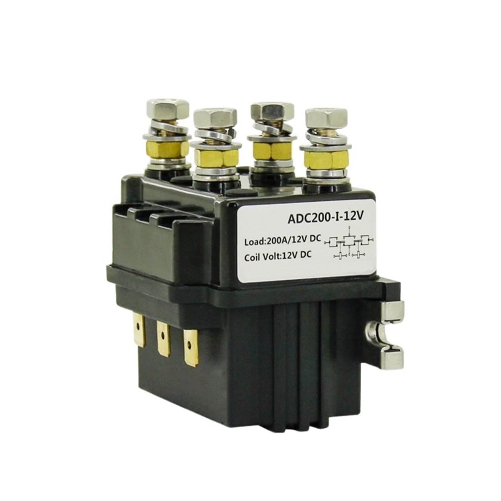QEFHSVVZE ADC-200-I DC Reversing Contactor of Electric Winch Forward and Reverse Transfer Contactor 12V, 24V, 36V, 48V, 200A(24vdc)