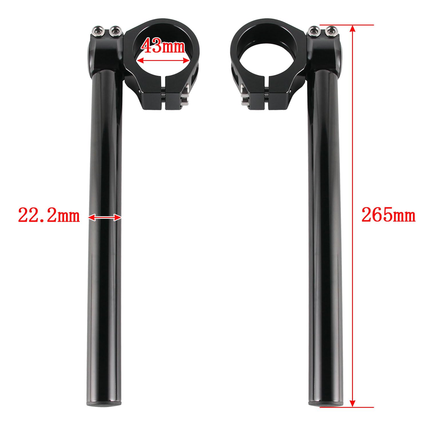 Amazon | 角度調整可能 43Φ 43mm 43パイ セパレートハンドル LOWタイプ