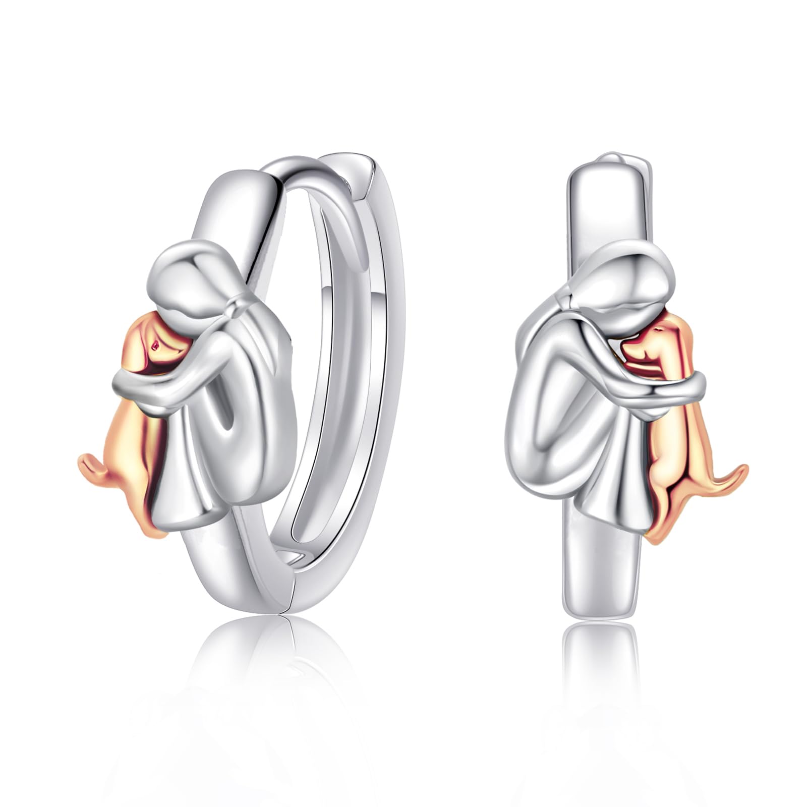 925 Sterling Silver Dog Earrings Cute Animal Puppy Stud Earrings Dog Jewelry Gifts for Women Girls Pet Lover Hypoallergenic Earrings for Sensitive Ears