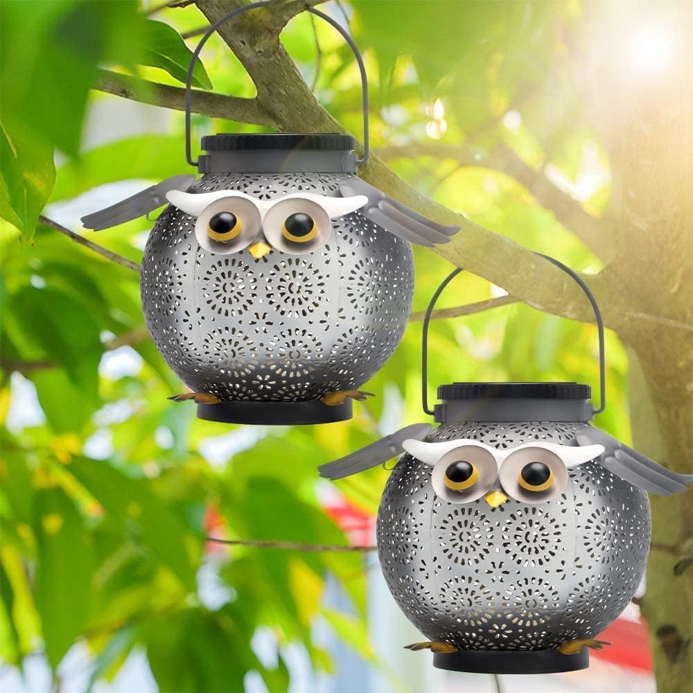 Yinuo Mirror Solar Laternen 2er Set - Wasserdichte Außenbeleuchtung IP65 Retro Design