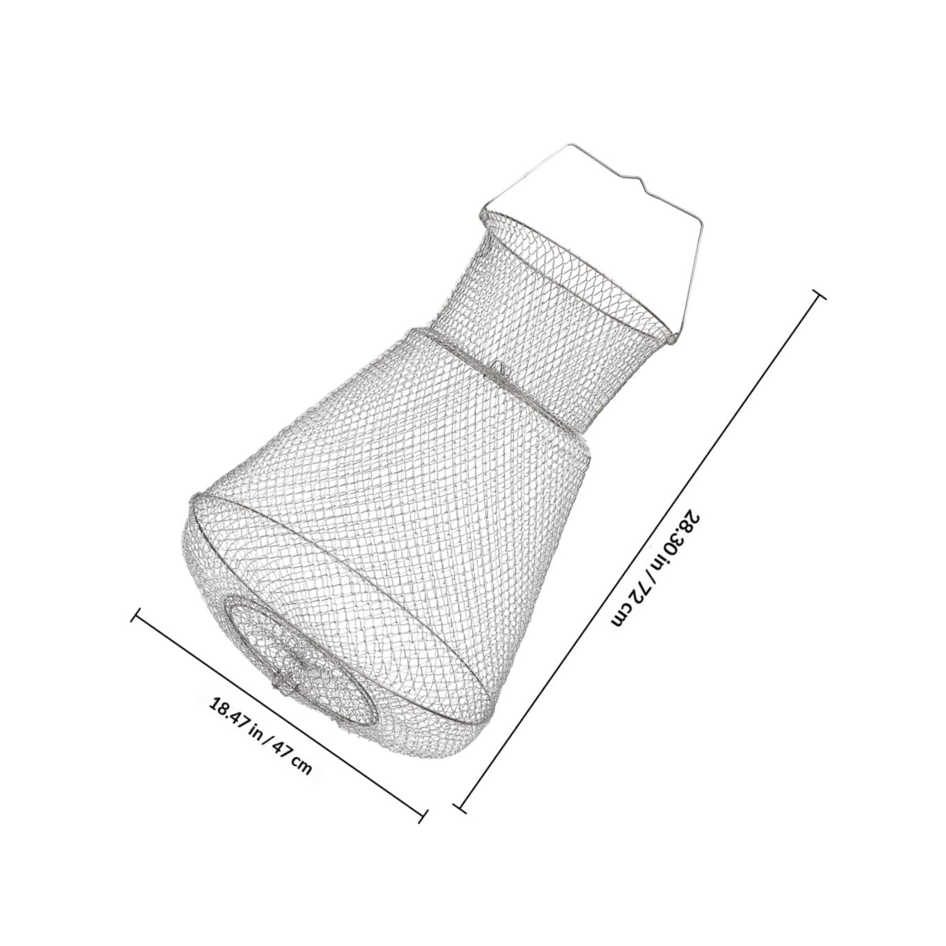 Toyvian Bourriche de Pêche en Acier Inoxydable 304, Filet Robuste à Forte Capacité de Charge, Pêche en Mer Bateau