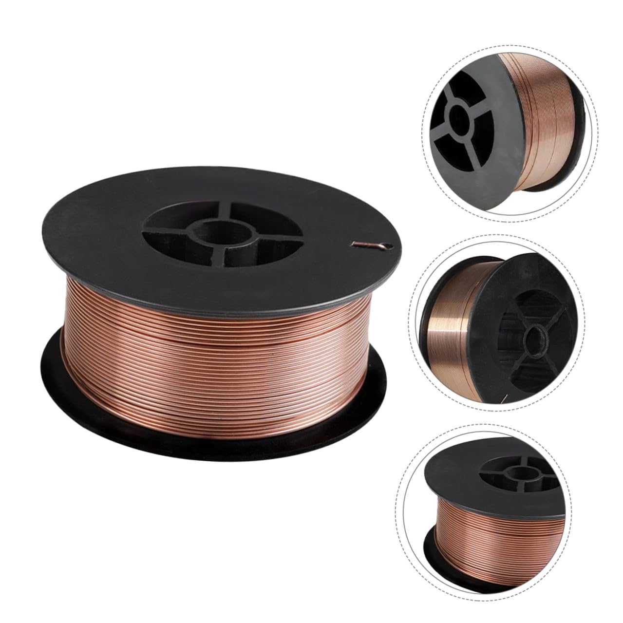 Rollo de Alambre para Soldar de Acero al Carbono Er70s-6, Núcleo Fundente sin Gas, 1,2 Mm, 1 Kg, Cable para Soldadura Industrial y Reparación Electrónica, Uso en Construcción