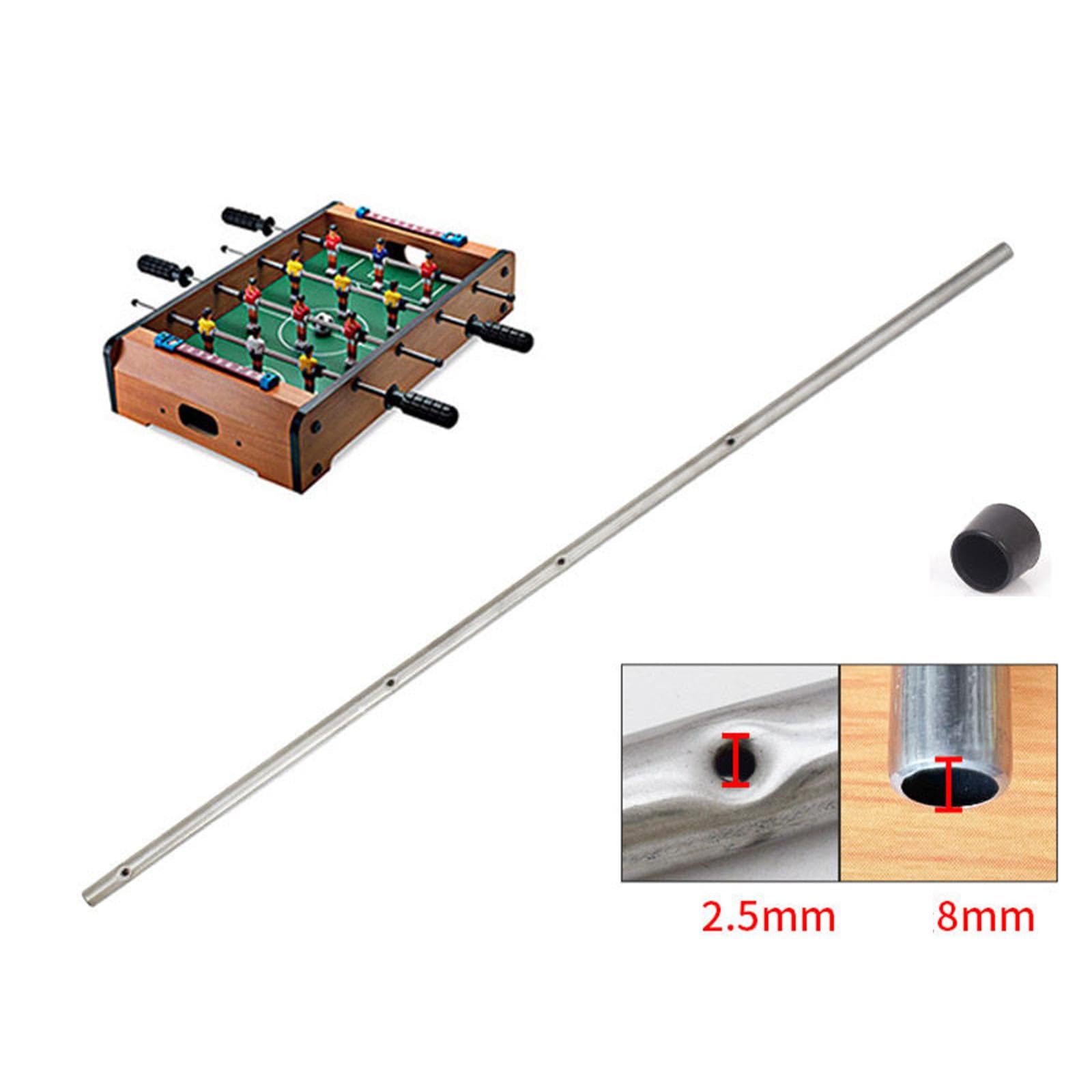 Harilla Asta in Metallo per Biliardino, Stecche Calcio Balilla, Diametro 8 Mm X 44 Cm, Un Foro per L'Asta di 2,5 Mm di Diametro, Progettato per Biliardini da Tavolo con Una Lunghezza di 0,5 M