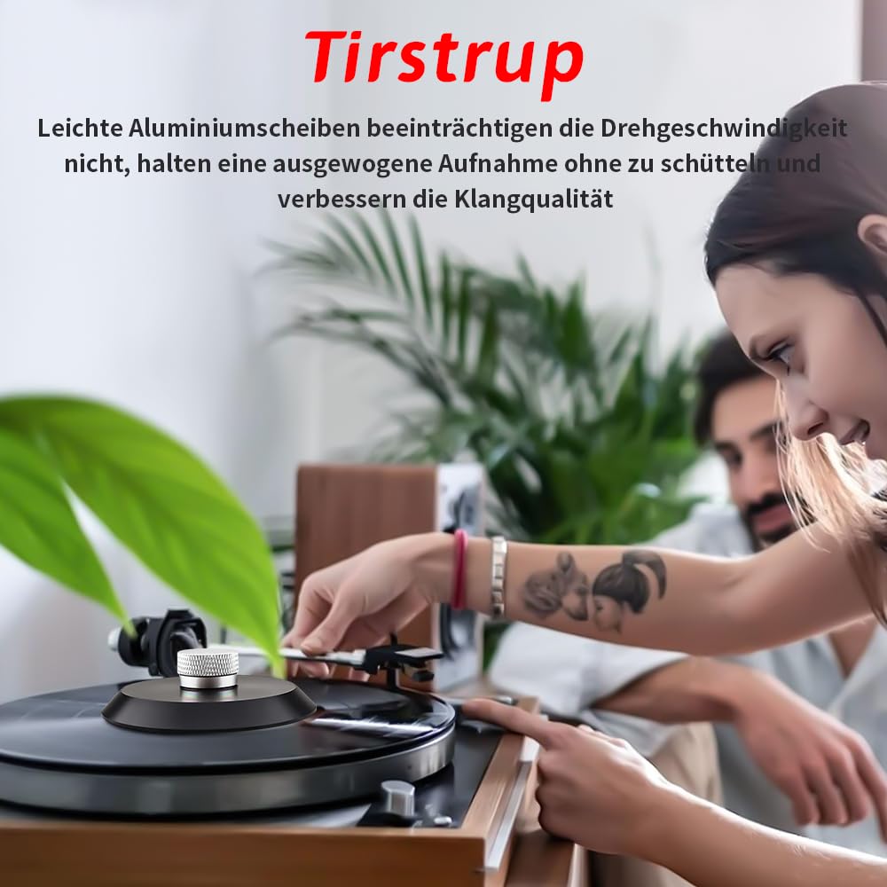 Pince de fixation pour disque vinyle - Poids phono - Noir
