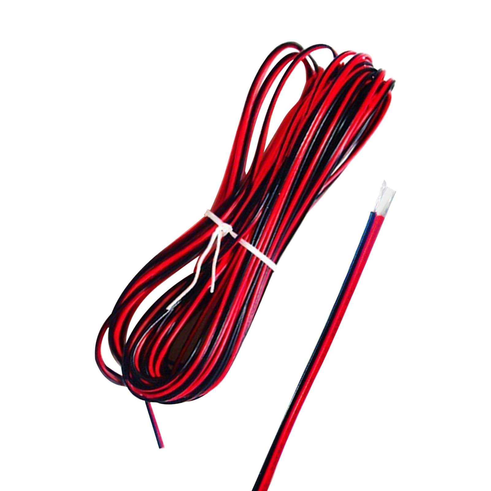 HONRIGO 22AWG Electrical Wire 2 Core Cable 10 Meter Red Black Tinned Copper for LED Strip Lights, Car Audio, Low Voltage 12V/24V Wiring(SIZE:10m)