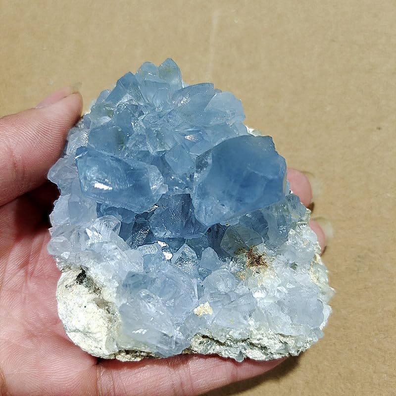 Amazon.co.jp: アメジスト原石 天然石ブルークリスタルクラスター石