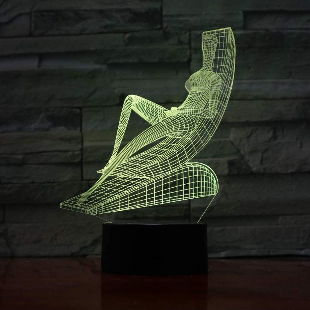 Lumières stéréoscopiques 3D, lampe LED tactile colorée créative, 23618487 mm
