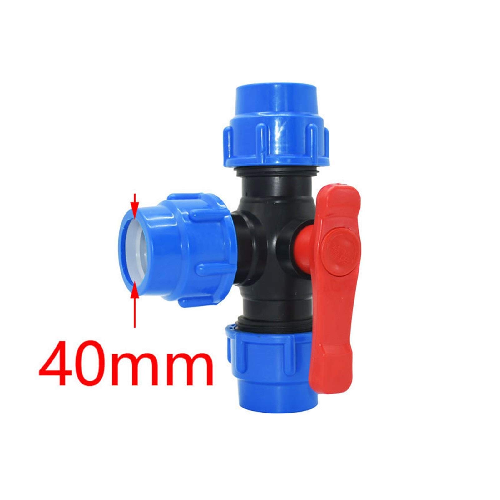 Schlauchverbinder T-Typ DN25 DN32 DN40 DN50 Dreiwegeverteiler Gartenhahn 32 mm 40 mm 50 mm 63 mm PVC PE-Rohr 3 Wasserrohrverbindung 1