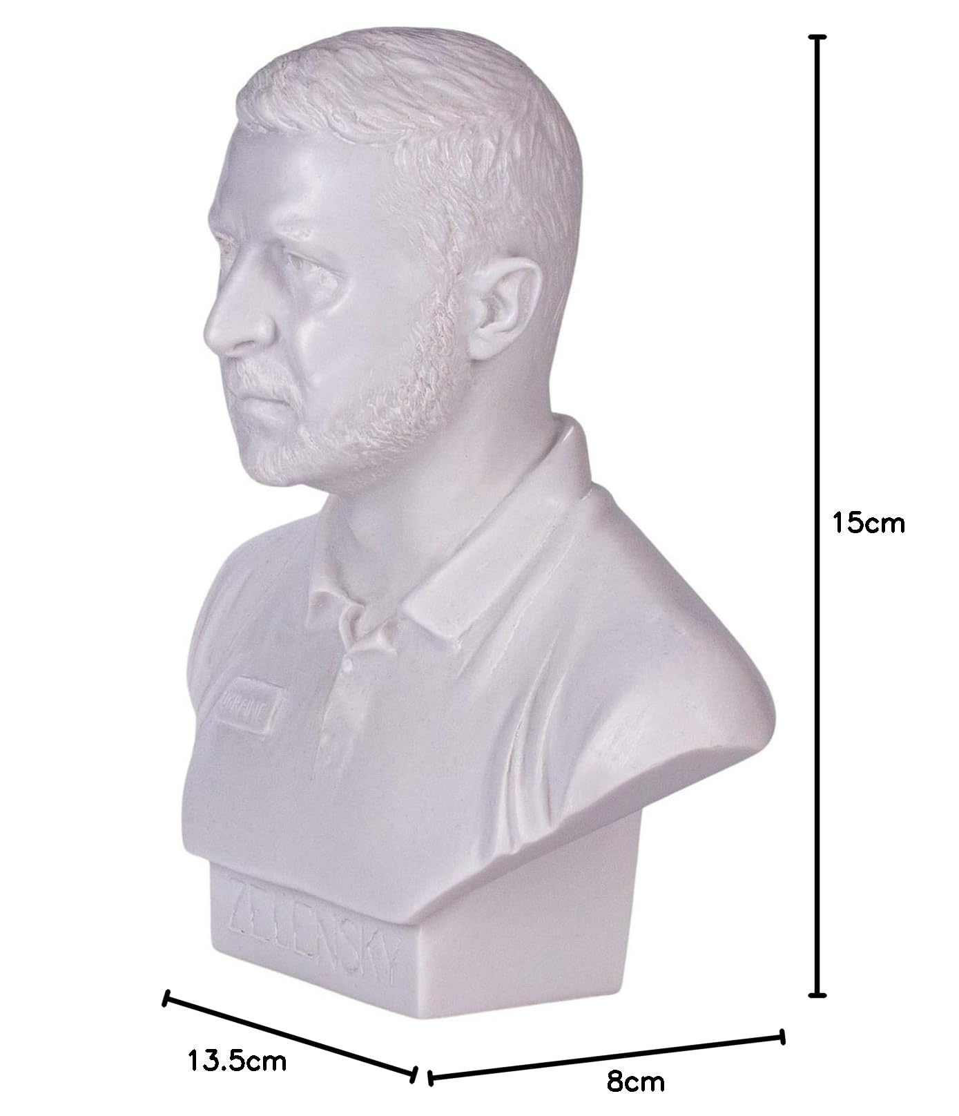 Buste en marbre Volodymyr Zelensky 15 cm
