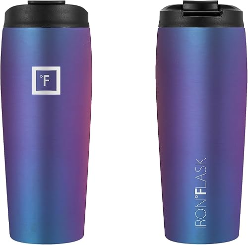 Miniatura 5 de IRON FLASK Nomad - Vaso de 20 onzas con 2tapas (abatible y con pajilla), de acero inoxidable con aislamiento al vacío, doble pared, taza térmica