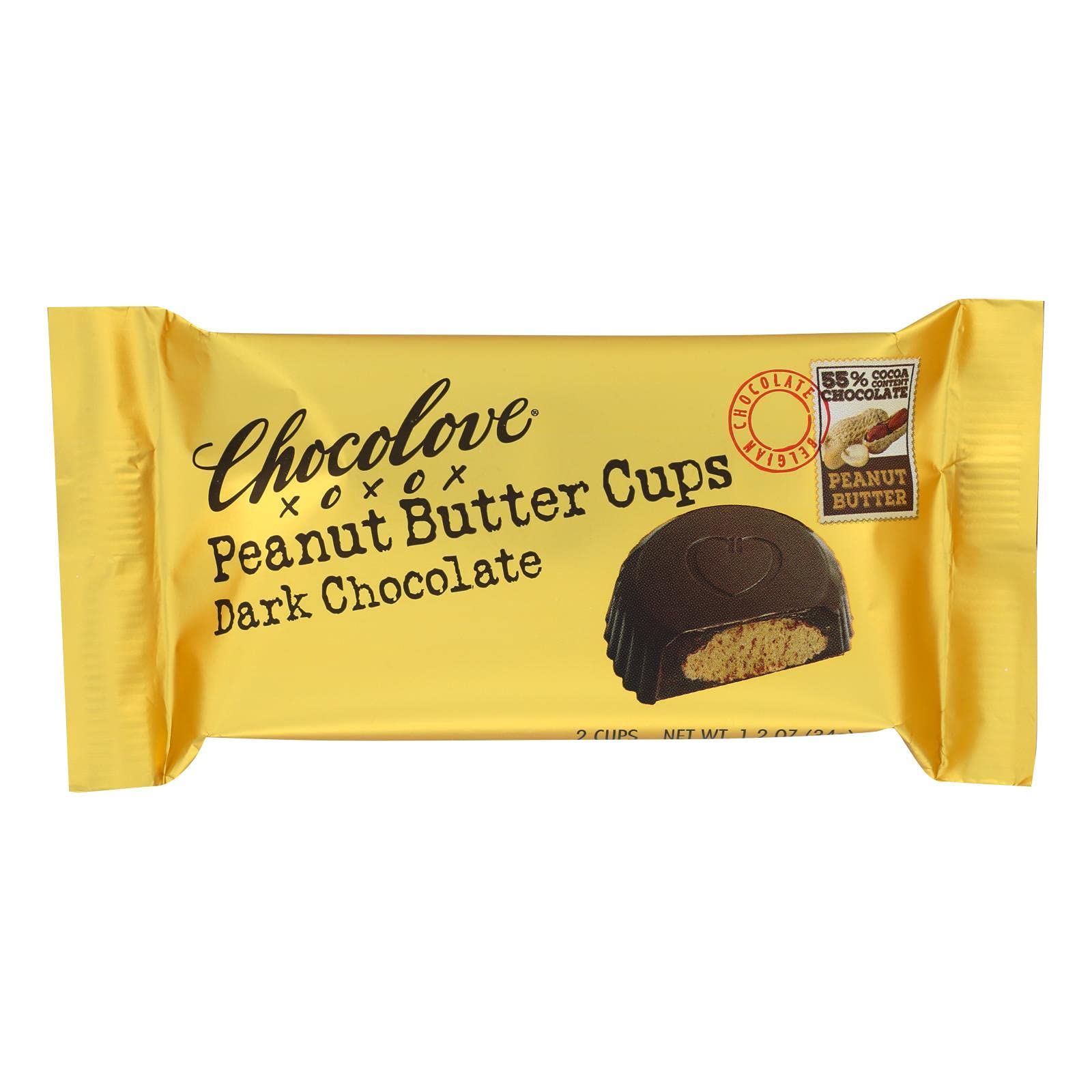 Chocolove Peanut Butter Cups Dark chocolate, 1.2 oz
