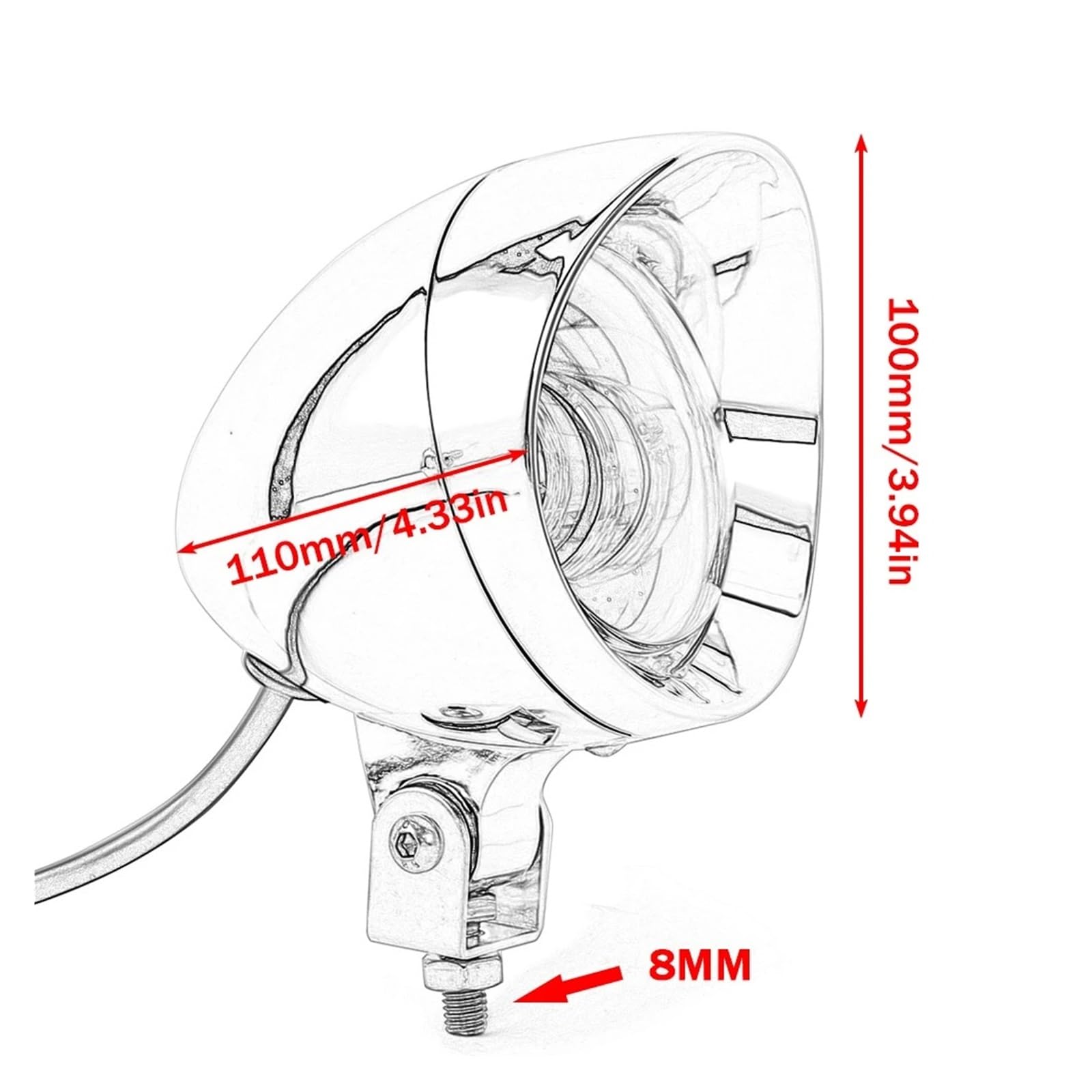 Para Mayoría Los Para Cruceros Para Aplicaciones Personalizadas Luz Antiniebla Delantera LED Para Motocicleta 12V Motocicleta Faro