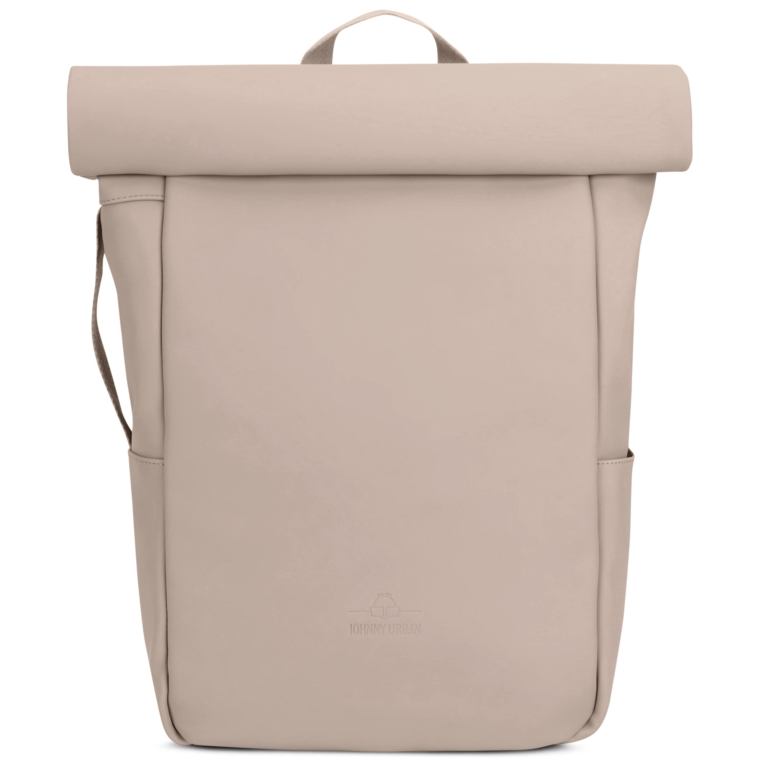 Johnny Urban Zaino Porta PC Donna Uomo Beige - Henry - Rolltop per Lavoro Viaggio Università - Scomparto per Laptop 16 Pollici - 15-19L - Idrorepellente