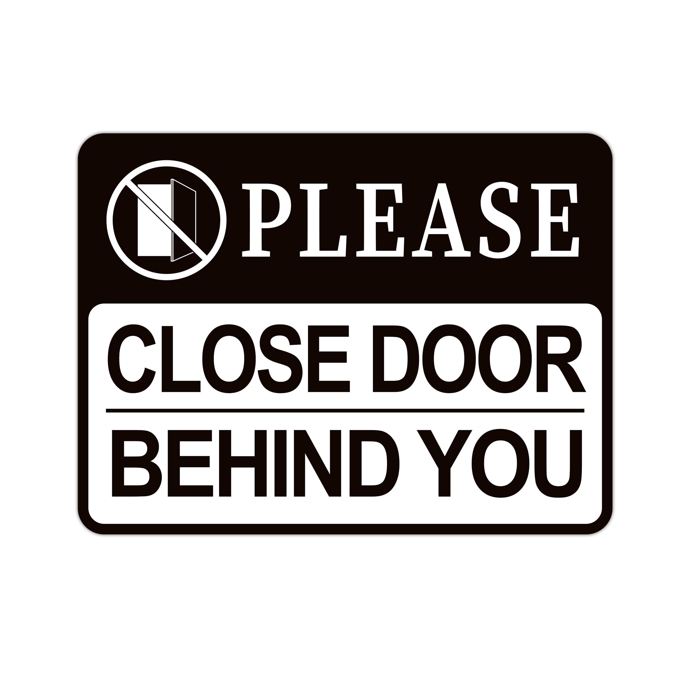 Please Close Door Behind You Sign, Self Adhesive Vinyl Close The Door Stickers, Keep Closed Sign for Home Office Business Hospital Restroom School