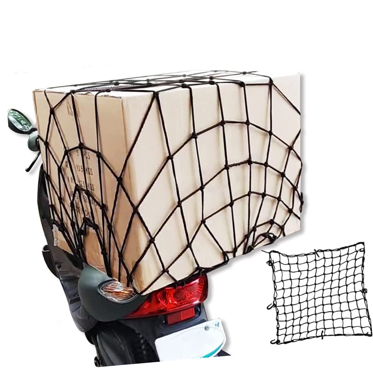 Filet à Bagages Élastique Noir pour Remorques et Porte-Bagages