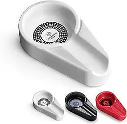 Cinzeiro de charuto portátil para cigarros para interior e exterior (branco)