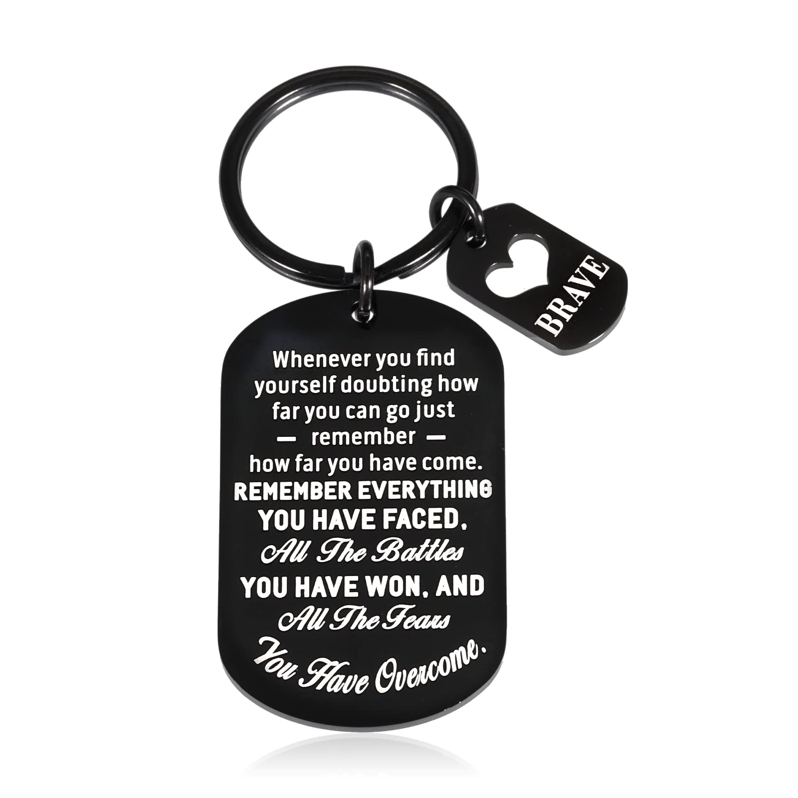 Inspirational Gifts for Men Sobriety Gift for Women Employee Gift for Him Her Christmas Birthday Keychain Graduation Gift for Son Daughter Encourage Gift For Cancer Survivor Post Surgery Gift