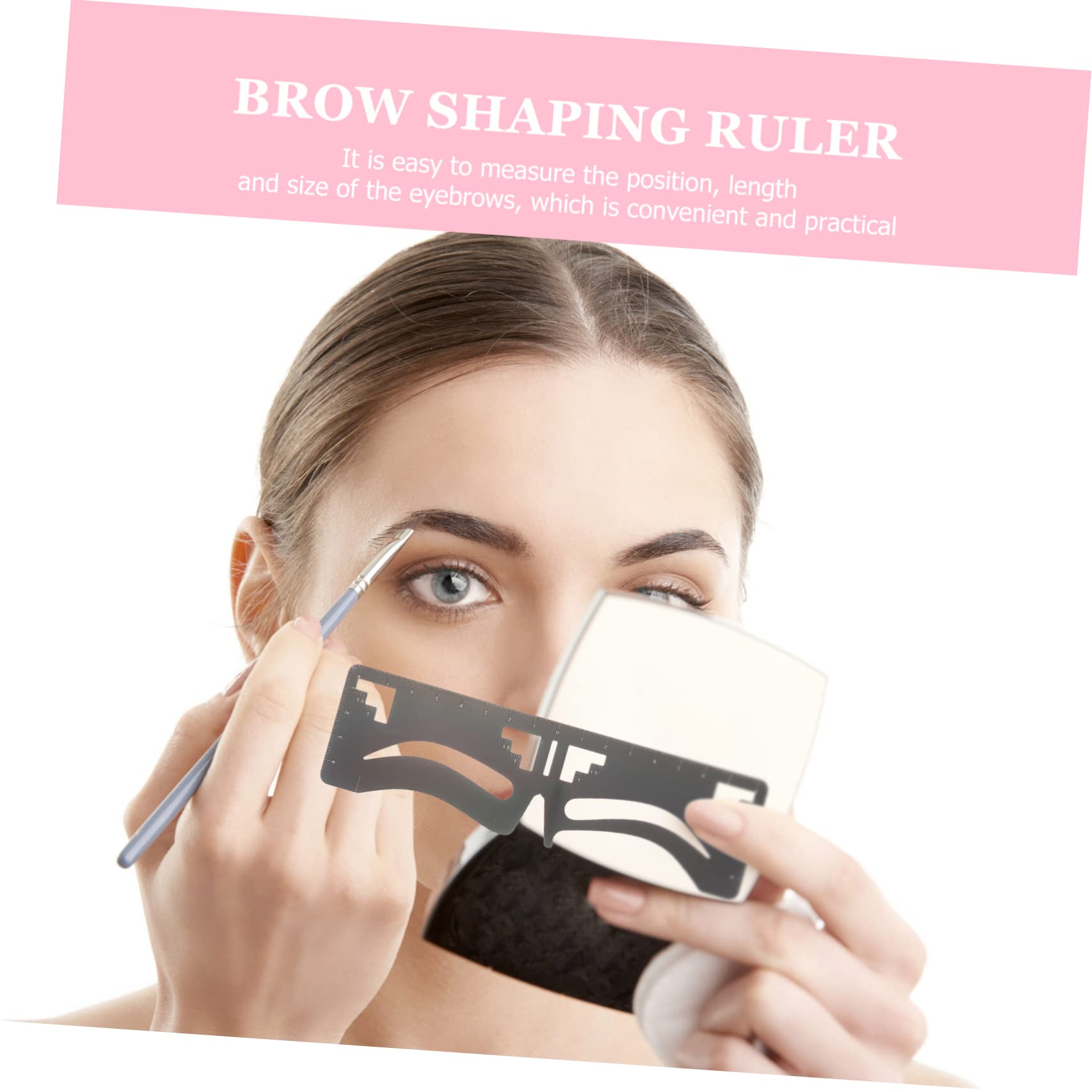 Ipetboom 10pezzi Righello Per Sopracciglia Inossidabile Strumento Per Makeup e Stencil Per Sopracciglia Design Per e Ragazze