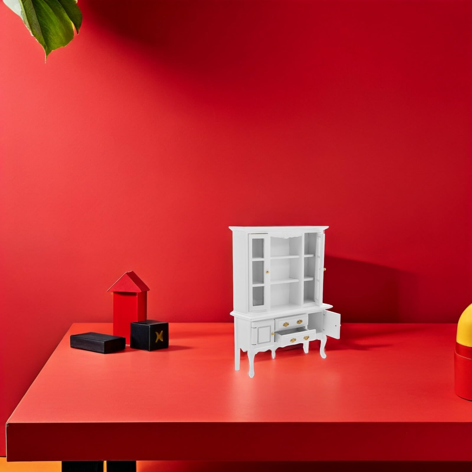Toyvian 12 per Casa delle Bambole Scaffale Espositivo in Miniatura Compatto e Resistente Mobiletto Portaoggetti per Decorazioni e Accessori da Collezione