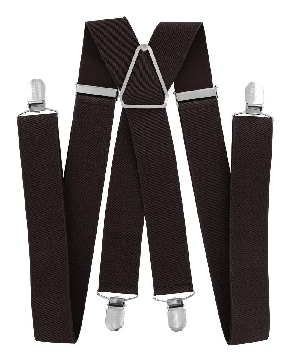 axy Hosenträger für Herren breit 3,5 cm in X-Form mit 4 Hosenträger Clips extra stark längenverstellbar 35mm