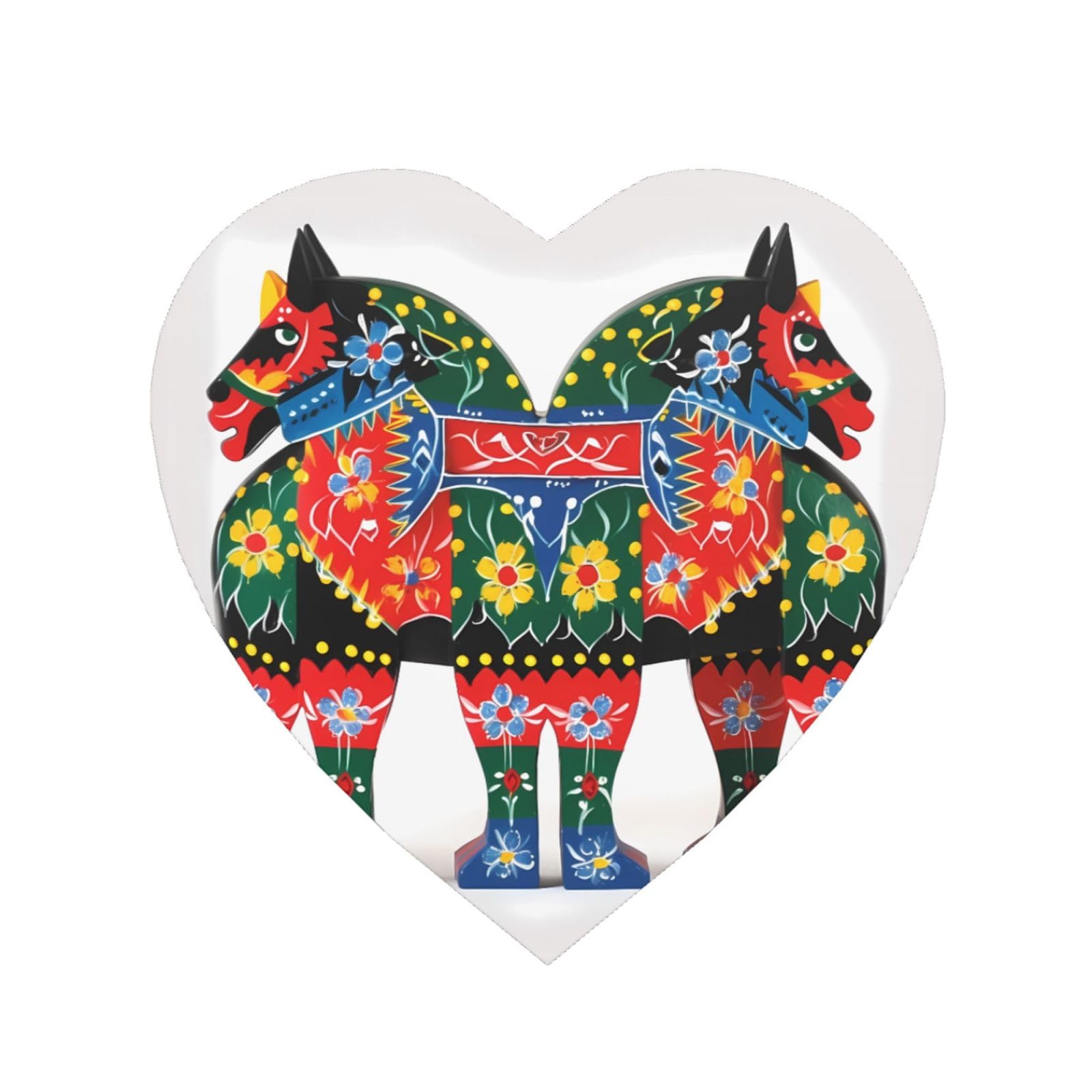 Runner Swedish Dala Horse Folk Fridge Magnets Cute Strong Refrigerator Magnets Fun Magnet for Locker Office Whiteboard Decor, Door Magnets Decorative Magnetic Stickers for Home Decor