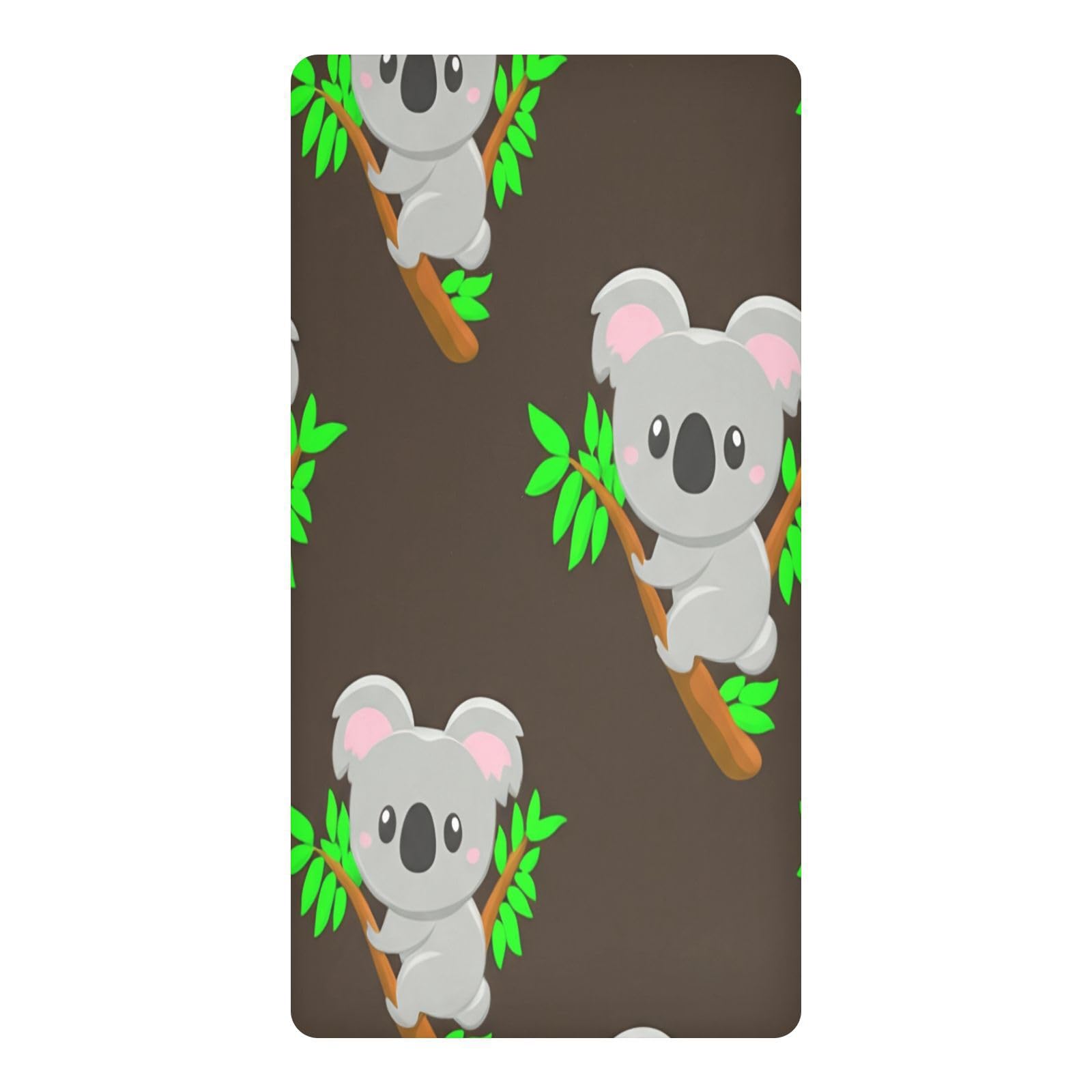 JiangGgen Cute Cartoon Koalas Baby Crib Sheet Soft Breathable for Standard Crib-M