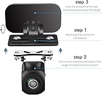 Vista 4 de Pixelman Soporte de cámara trasera - Parabrisas y montaje de espejo, soporte de cámara de respaldo con adhesivo (2PCS)