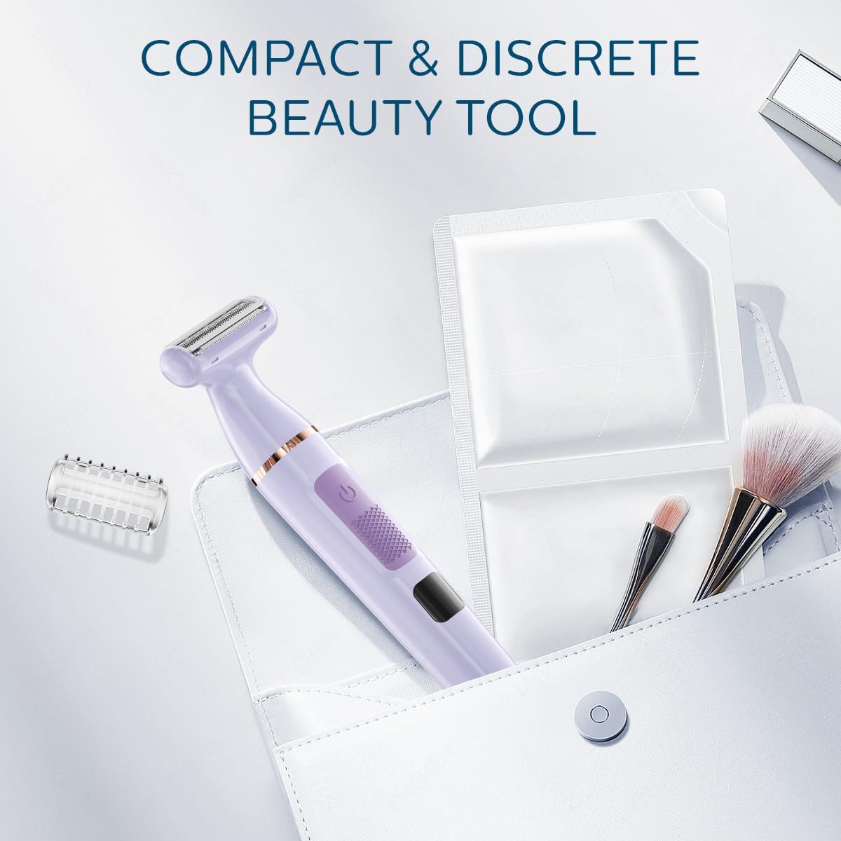 Electric Shaver for Women, Waterproof Hair Shaver Razors for Legs, Arm, Underarms, Bikini, USB Rechargeable, Wet & Dry Waterproof Bikini Trimmer for Woman, Purple - Image 7