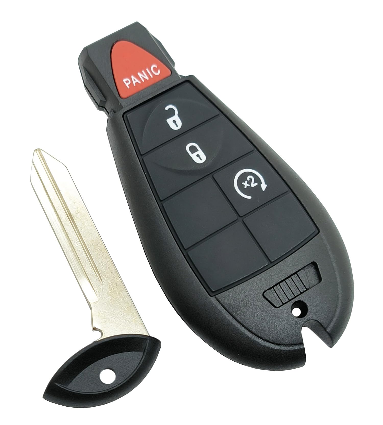 HERKIOCIO Replacement Key Fob Shell Case – Compatible With Jeep, Chrysler, Dodge, Ram – 4 Button Shell (No Electronics Inside) - View #14