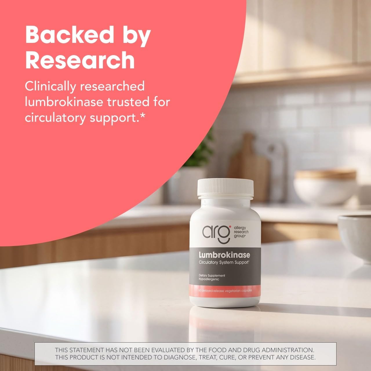 Allergy Research Group ARG Lumbrokinase Delayed-Release Enzyme, 60 Capsules — Amazon image 5