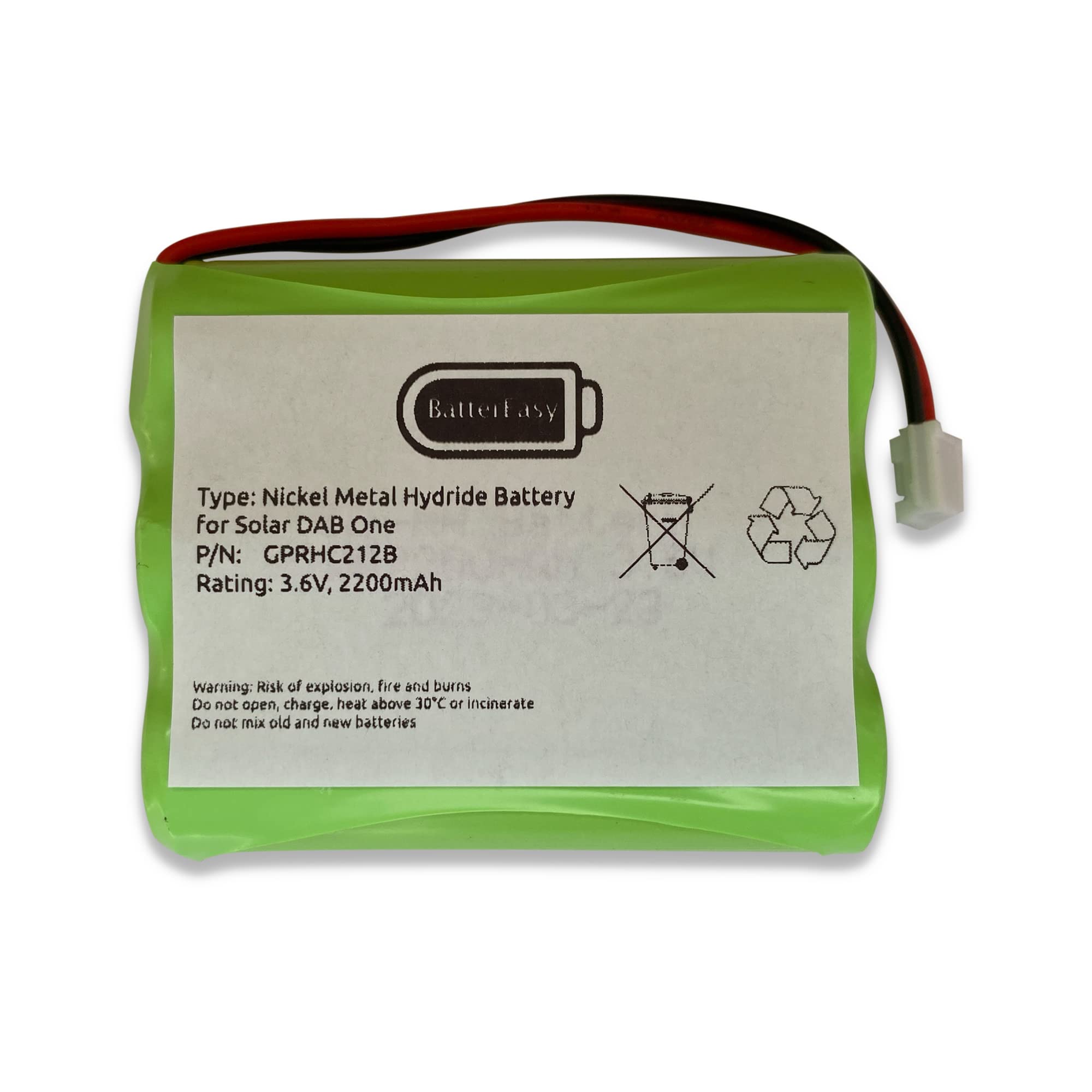 Roberts Radio Battery DAB Rechargeable Replacement One 1 NI-MH 3.6v AA 2200mAh