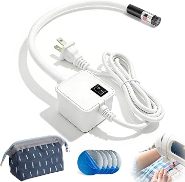 Magnetic Positioning Alignment Quilting Light for Sewing Machine & Heat Press, 360Adjustable Laser Guide with Crosshair Projection for Precise Stitching, Quilting Aid Tool for Home & Professional Use