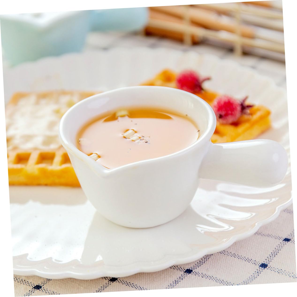5 Kleine Saucenschälchen mit Griff aus Keramik für Küche und Tisch