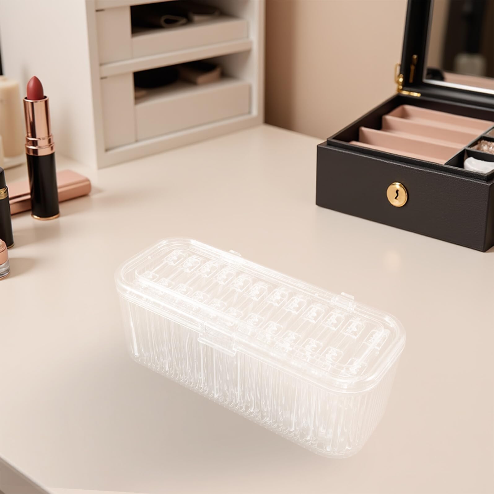 Portagioielli in Plastica Trasparente da Viaggio per Donne e Ragazze