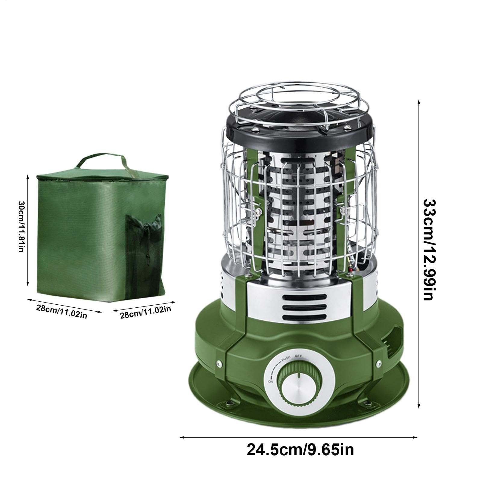 Riscaldatore esterno, riscaldatori esterni per patio | Bruciatore | riscaldatore per ponti | Stufa riscaldante per portatile da 1500 W per esterni con protezione antiribaltamento per il campegg