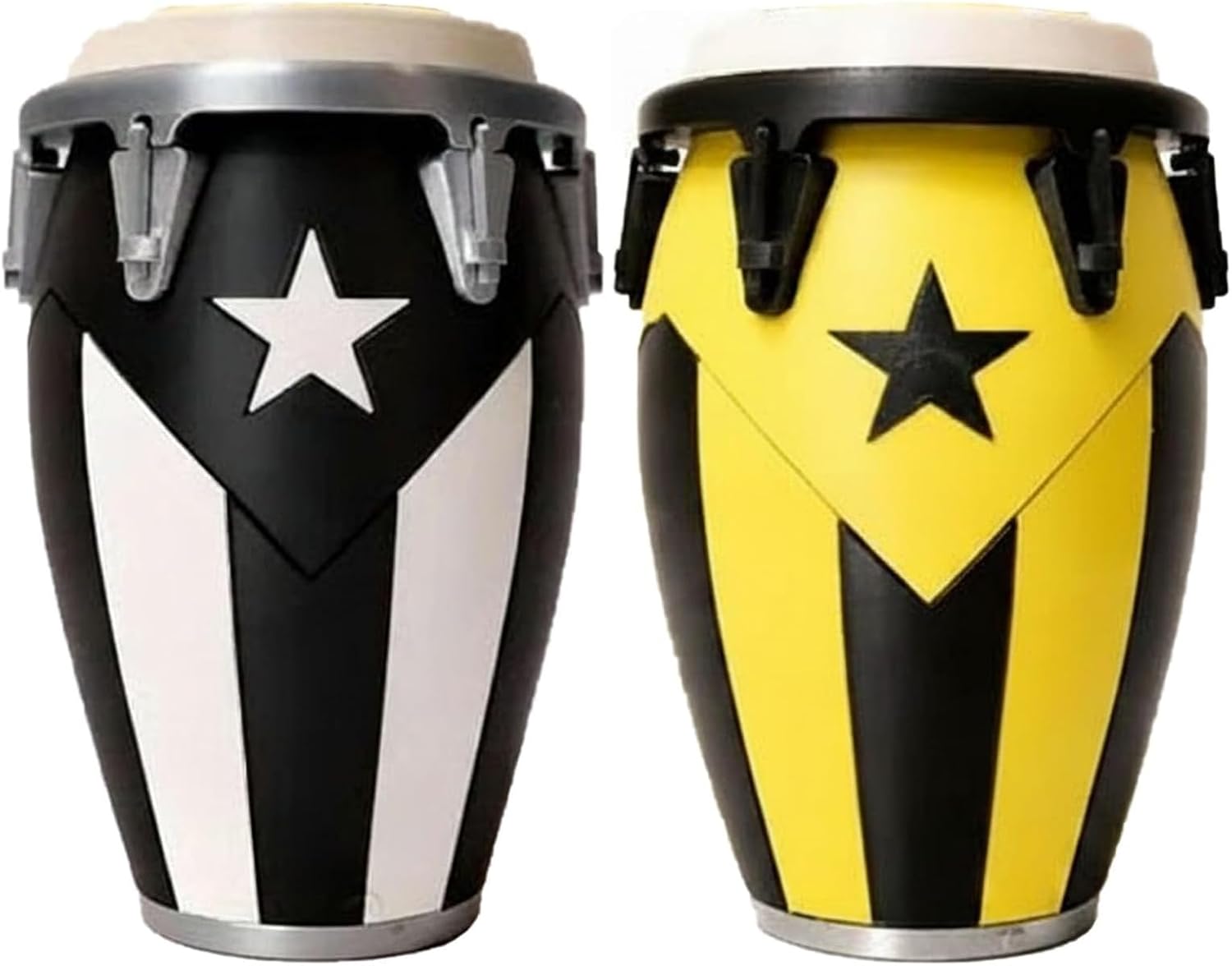 Conga-Style Can Holder – Celebrate Caribbean Pride, One Sip at a Time, Puerto Rican Flag Conga Style 3D Printed 12oz Can Holder, Iconic Boricua Heritage 12oz Insulator (Set C (3PCS))