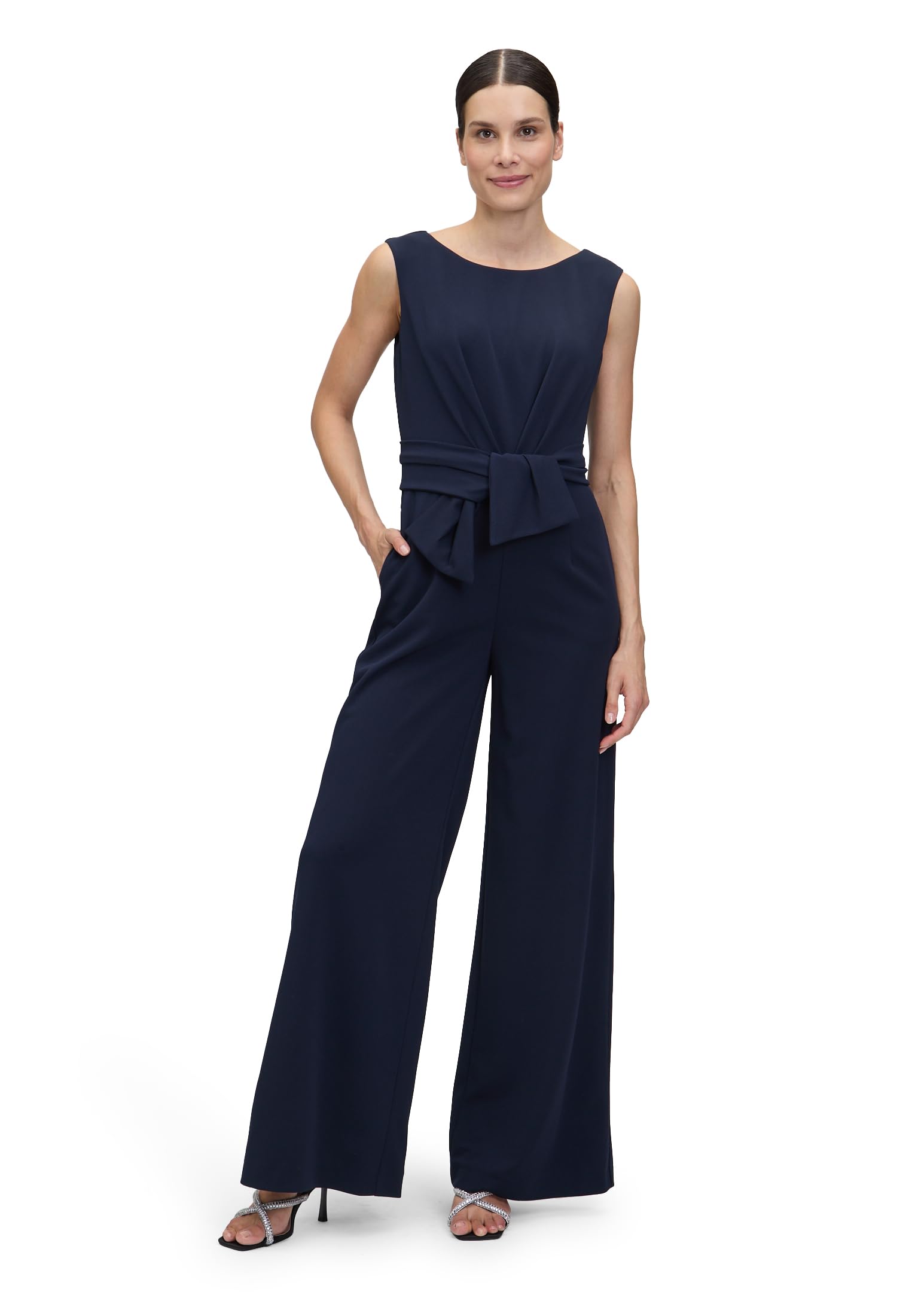 Vera Mont Damen Jumpsuit mit weitem Bein Night Sky