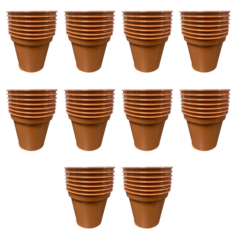 Accurate Garden Pot (Set Of 7) Ideal For Cultivation Of Cuttings Or Pricking Out-Terracotta Colour- Size (4Inch10cm)(10)