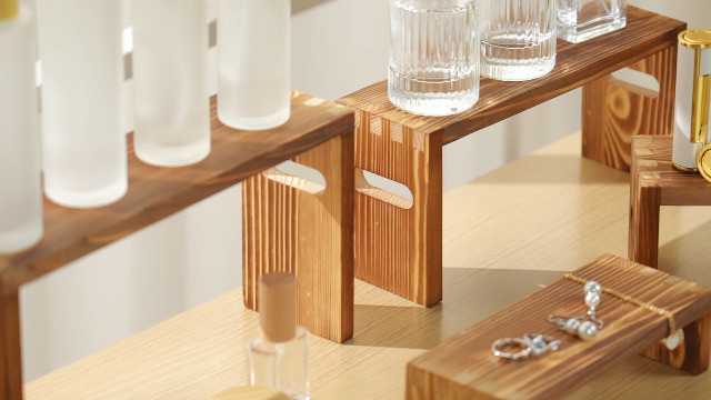 Amazon.com: Luqvzxv 8 Pcs Wood Risers Display Stands, 2 Set Wooden