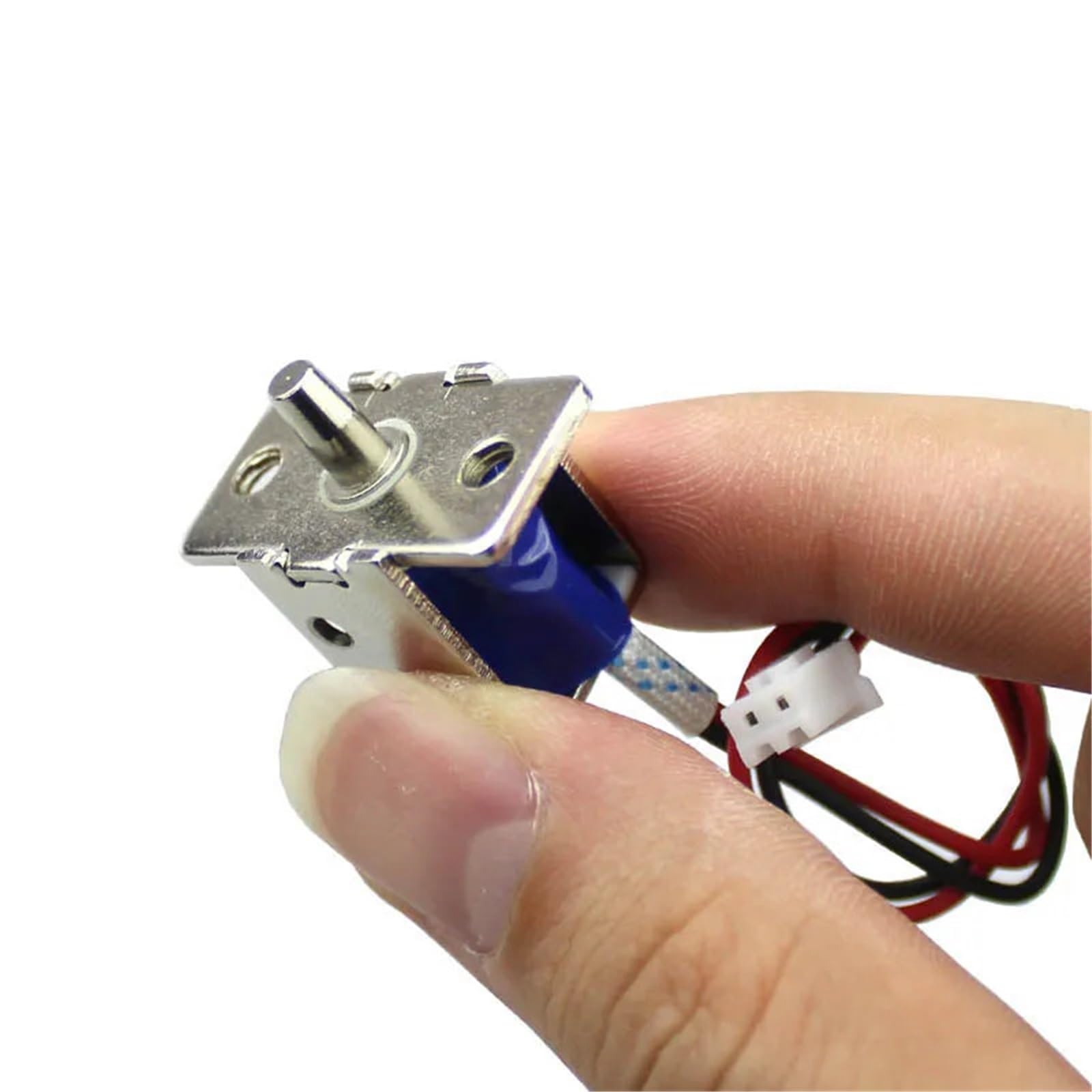 Elettromagnete push-pull DC 12 V, piccolo solenoide, corsa 4 mm, serratura a catenaccio integrata, telaio aperto, 1 pezzo
