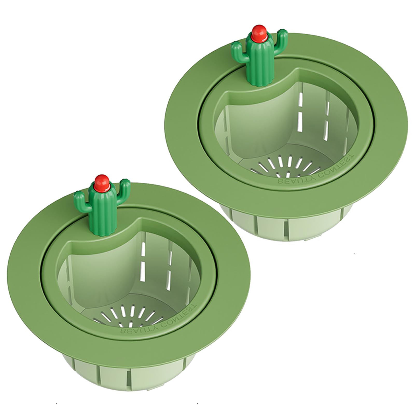 Cactus Kitchen Sink Drain Strainer, Press Automatic Dumping Basket Cactus Drainer, Self-cleaning Kitchen Strainer Basket, Food Waste Catcher Accessory Enduring