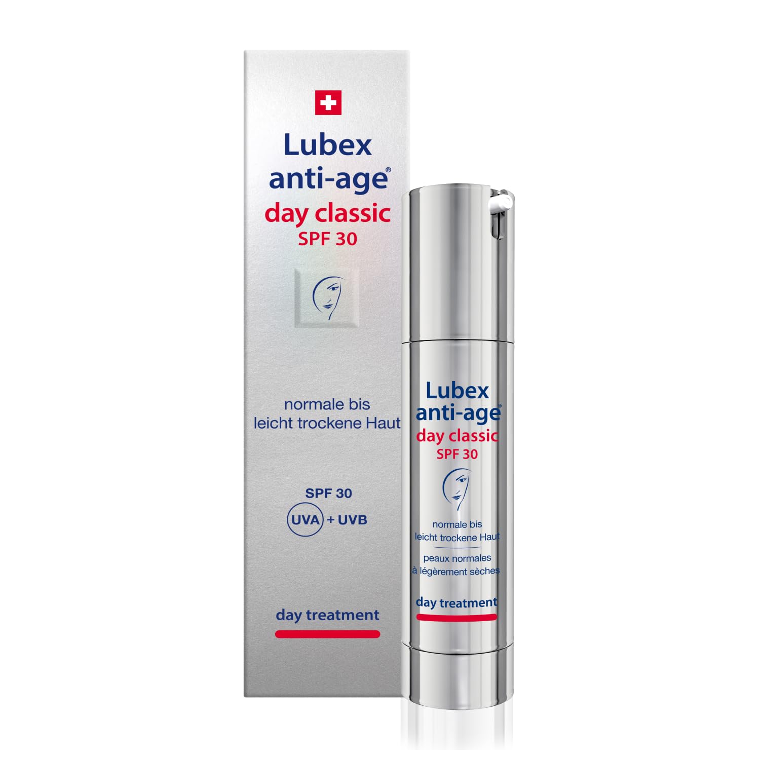 day classic SPF 30 – Tagespflege mit UVA- & UVB-Schutz, Dipeptid-Komplex, Ectoin & Hyaluronsäure, für normale bis leicht trockene Haut, hergestellt in der Schweiz, 50ml