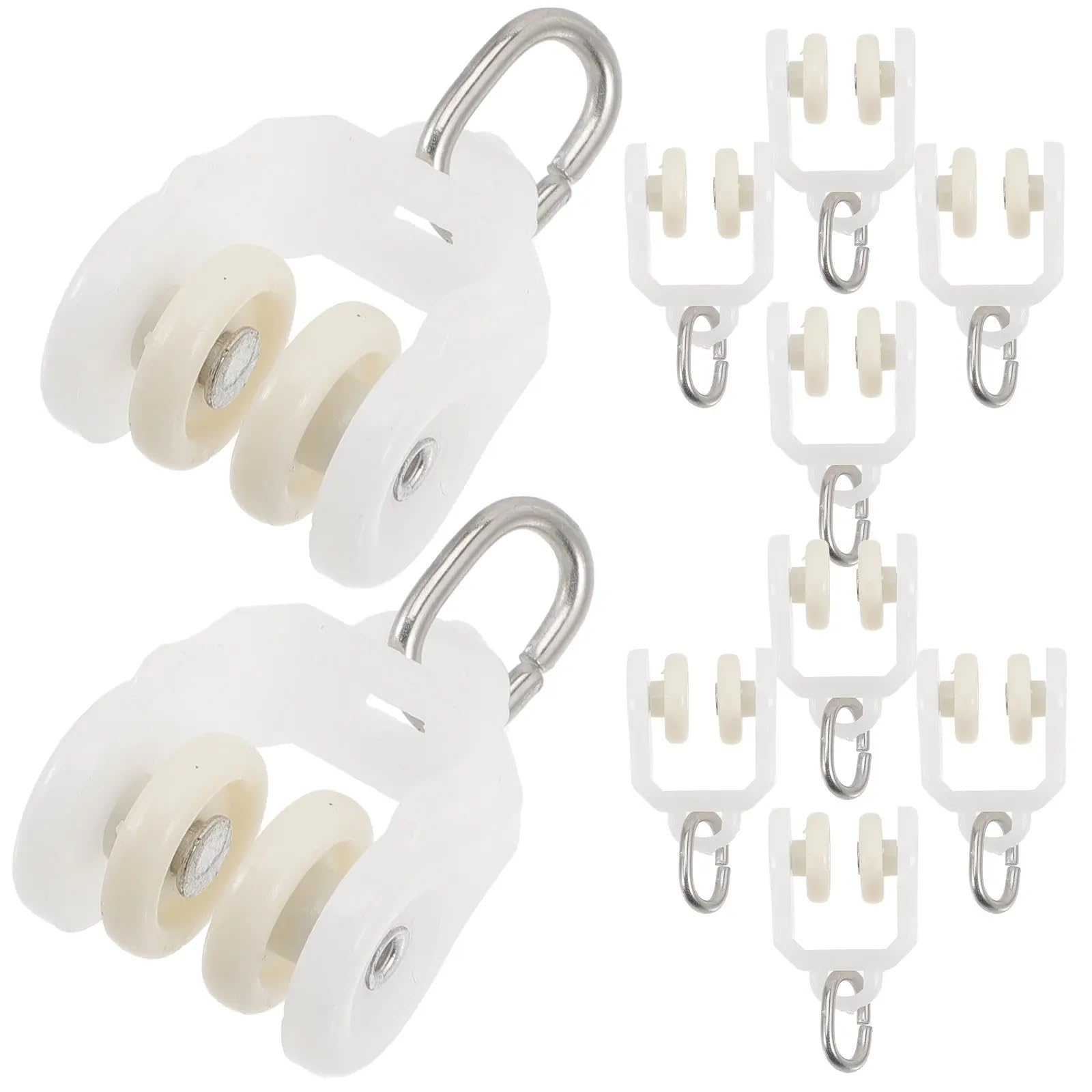 Curtain Track Glider Rollers 20pcs Curtain Track Rollers Smooth Replacement For Home Office Bedroom Window Drapery Accessories Silent Sliding for Shower Curtain