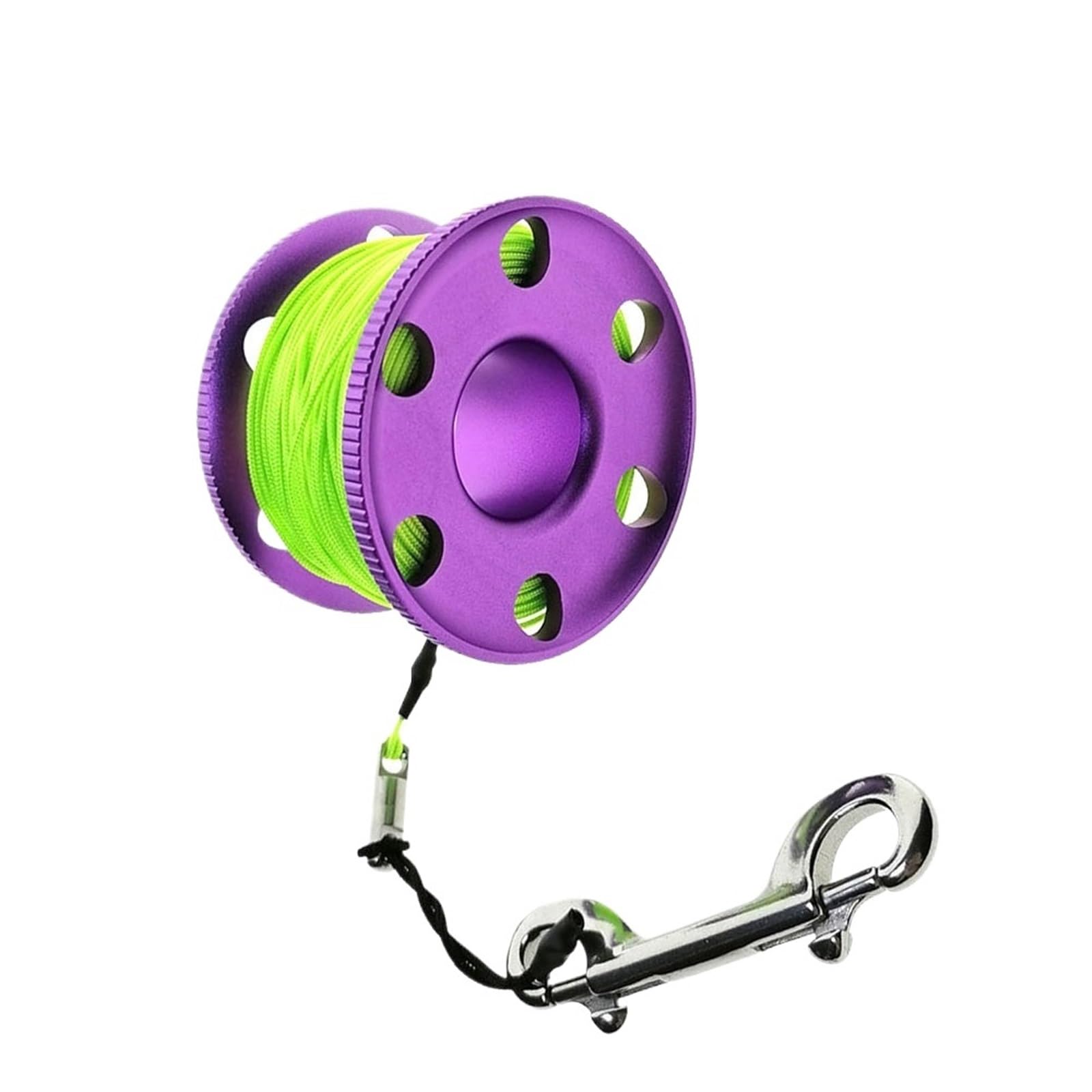 Diving Finger Spool, Scuba Diving Spool Finger Reel Wreck Cave Multicolor 30-60 Meters(Purple 30 Meters)