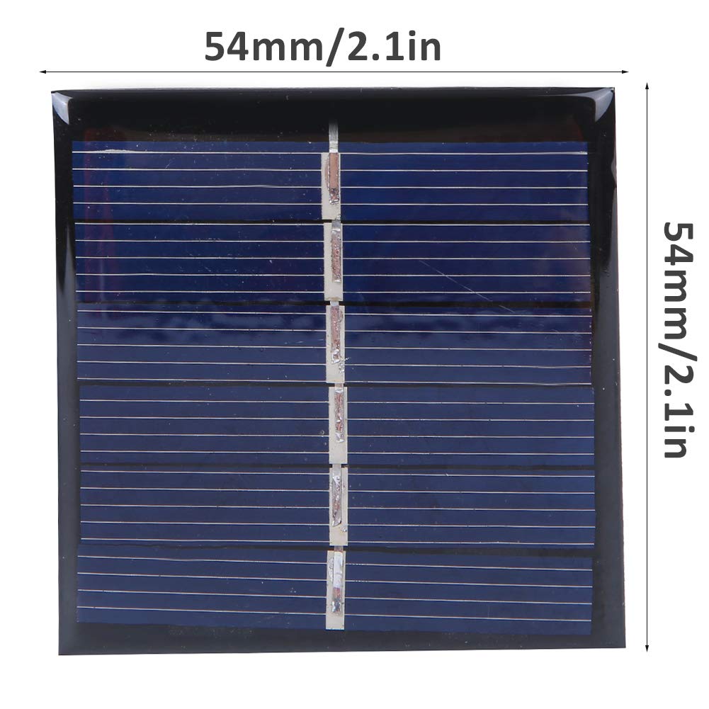 Pannello solare in silicio da 4 pcs 3v 168MA, 54x54mm/2.1x2.1in a energia solare Mini celle solariSistema fai -da -te Kit Emergenza Caricatore portatile portatile