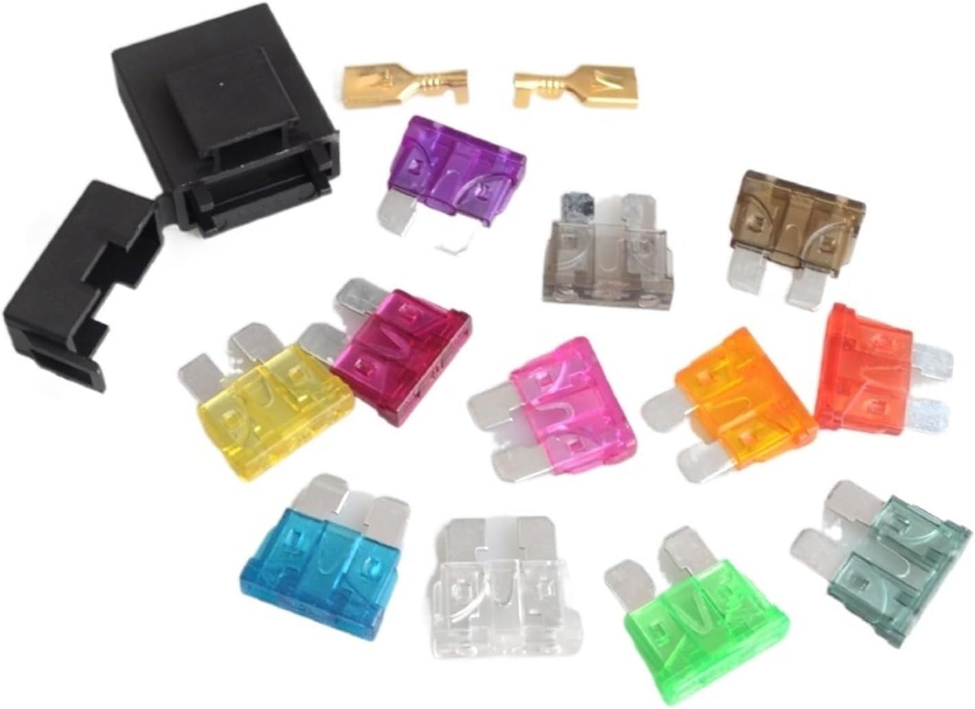 10pcs Waterproof car Fuse Holder with Fuse Terminals (Size : 7.5A)