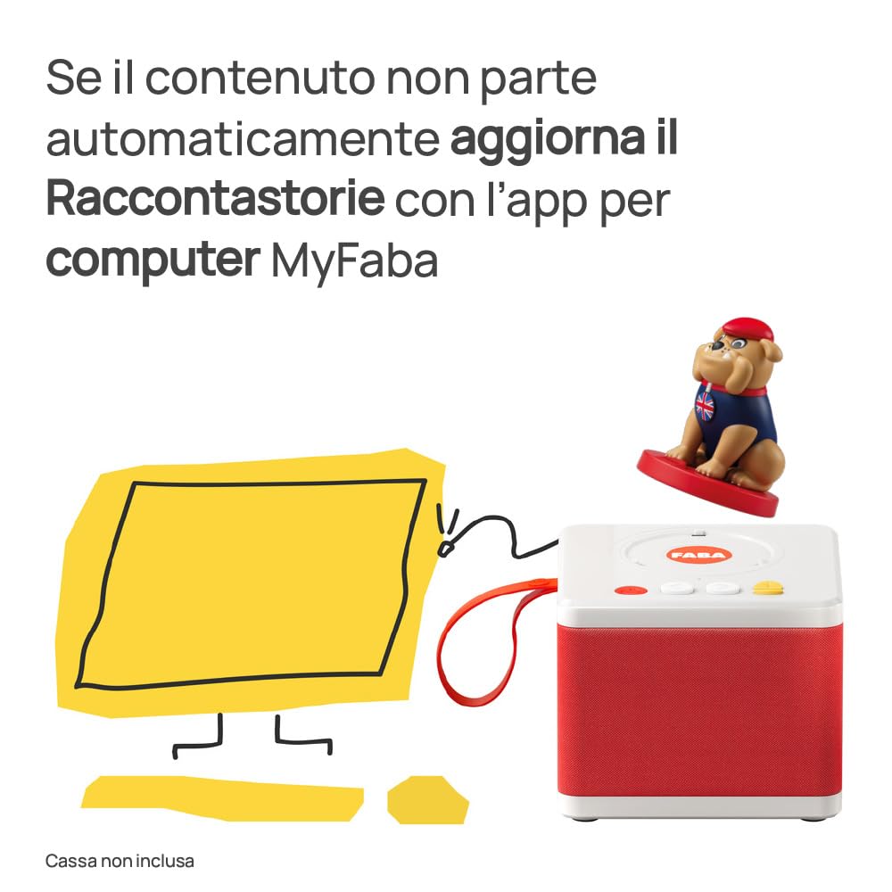 FABA Personaggio Sonoro – Happy English – Musiche e canzoni in inglese per bambini e bambine 0+ anni - Ascoltabile con i Raccontastorie FABA, gioco educativo versione italiana
