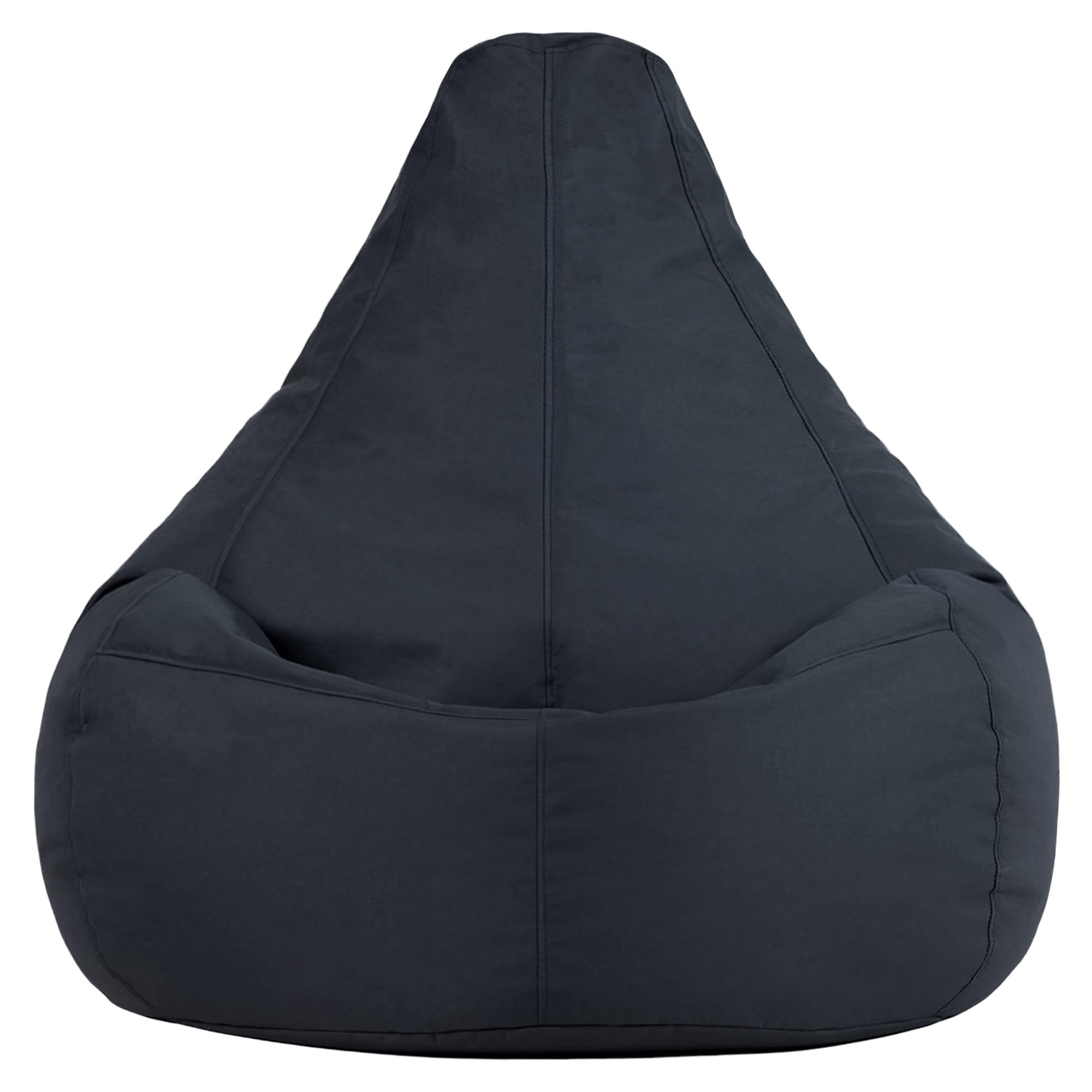 Bean Bag Bazaar Dalton Outdoor Sitzsack für Erwachsene, Dunkelgrau, Gaming Sitzsack mit Füllung, Bean Bag, Wasserabweisender Stoff, Bequemer Sessel für Wohnzimmer, Schlafzimmer, Garten