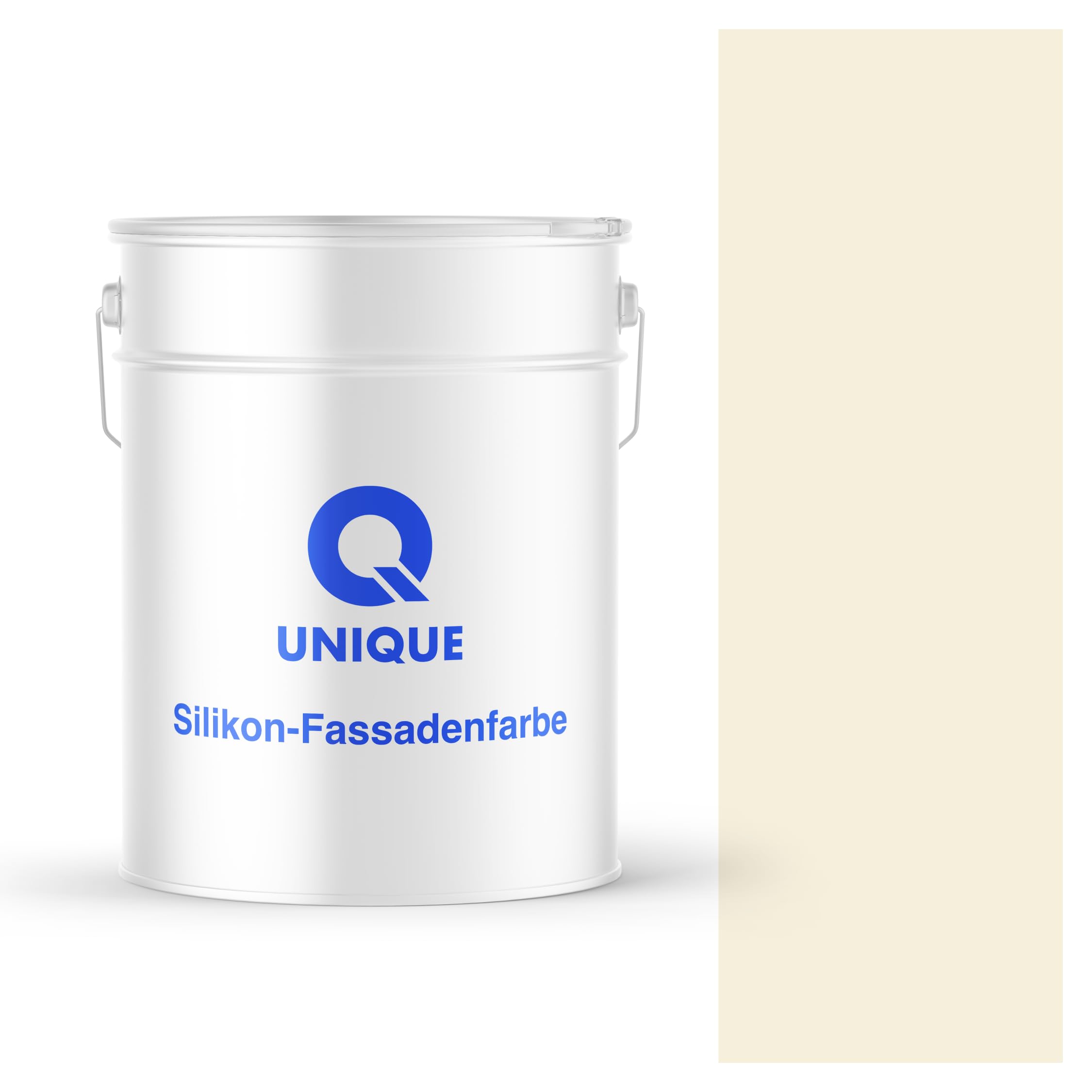 Q UNIQUE Fassadenfarbe Graphitgrau 7016 10L – Silikonharz-Außenfarbe, Wetterfest, Selbstreinigend, Hohe Deckkraft, UV-Beständig, Für WDVS, Beton & Mineralische Untergründe